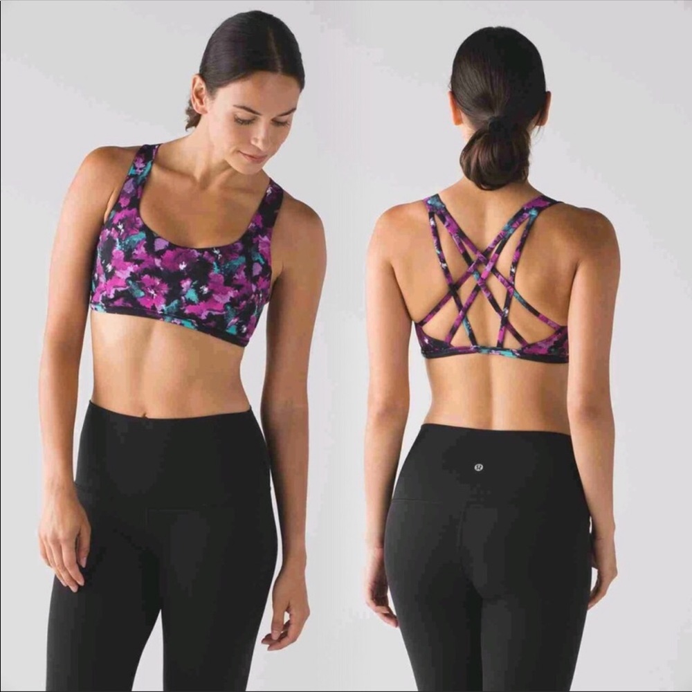 Lululemon Free to Be Tranquil Midnight Bloom Bra